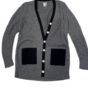 L.L. Bean Coastal Cotton Shaker Stitch Sweater, Cardigan size Large